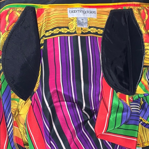 Bloomingdales vintage rainbow silk blouse - Picture 7 of 7